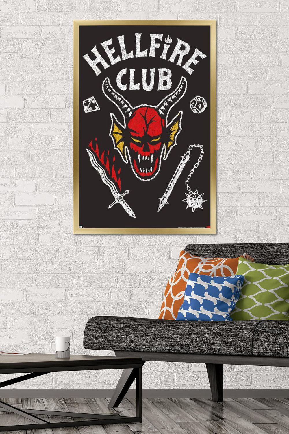 Netflix Stranger Things: Season 4 - Hellfire Club Wall Poster, 14.725" x 22.375" Framed
