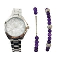 thumbnail image 1 of Ladies Silvertone Watch and Bracelet Set, 1 of 7