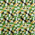 thumbnail image 1 of oneOone Cotton Poplin Green Fabric Geometrical Craft Projects Decor Fabric Printed By The Yard 42 Inch Wide, 1 of 4