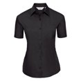 thumbnail image 1 of Russell Collection Ladies/Womens Short Sleeve Poly-Cotton Easy Care Poplin Shirt, 1 of 7