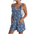 thumbnail image 1 of Penkiiy Combinaison Décontractée Sans Manches pour Femme, Polyester, Bleu, TG, 1 of 6