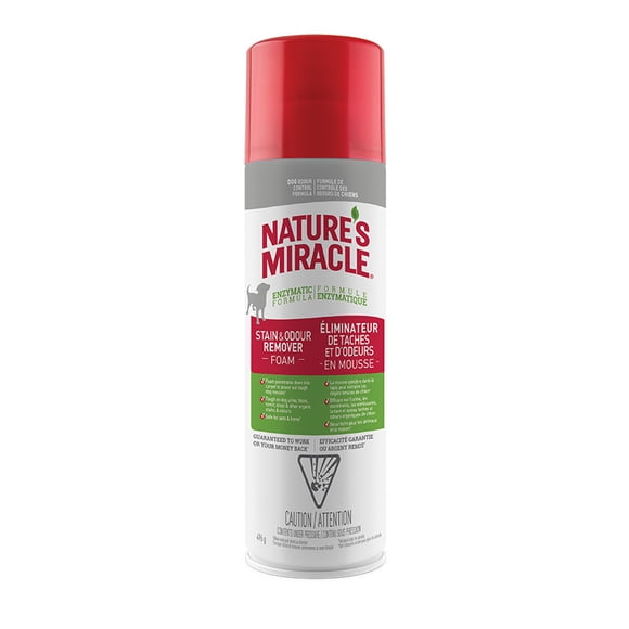 Nature's Miracle Éliminateur Detaches et D'Odeurs en Mousse pour Chien, 496g