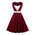 thumbnail image 3 of Robes d'Été Grande Taille pour Femmes 2024 Robe à Couleurs Contrastées Sans Manches à Col en V Robe Aguichant Économisez jusqu'à 65 % de Rabais!, 3 of 4