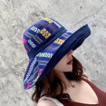 thumbnail image 4 of Xfvqtps Chapeau Bob Style Ethnique pour Femmes à Revers, Réversible, Portable, Grand Bord, Protection Solaire, Chapeau de Soleil Décontracté, 4 of 4