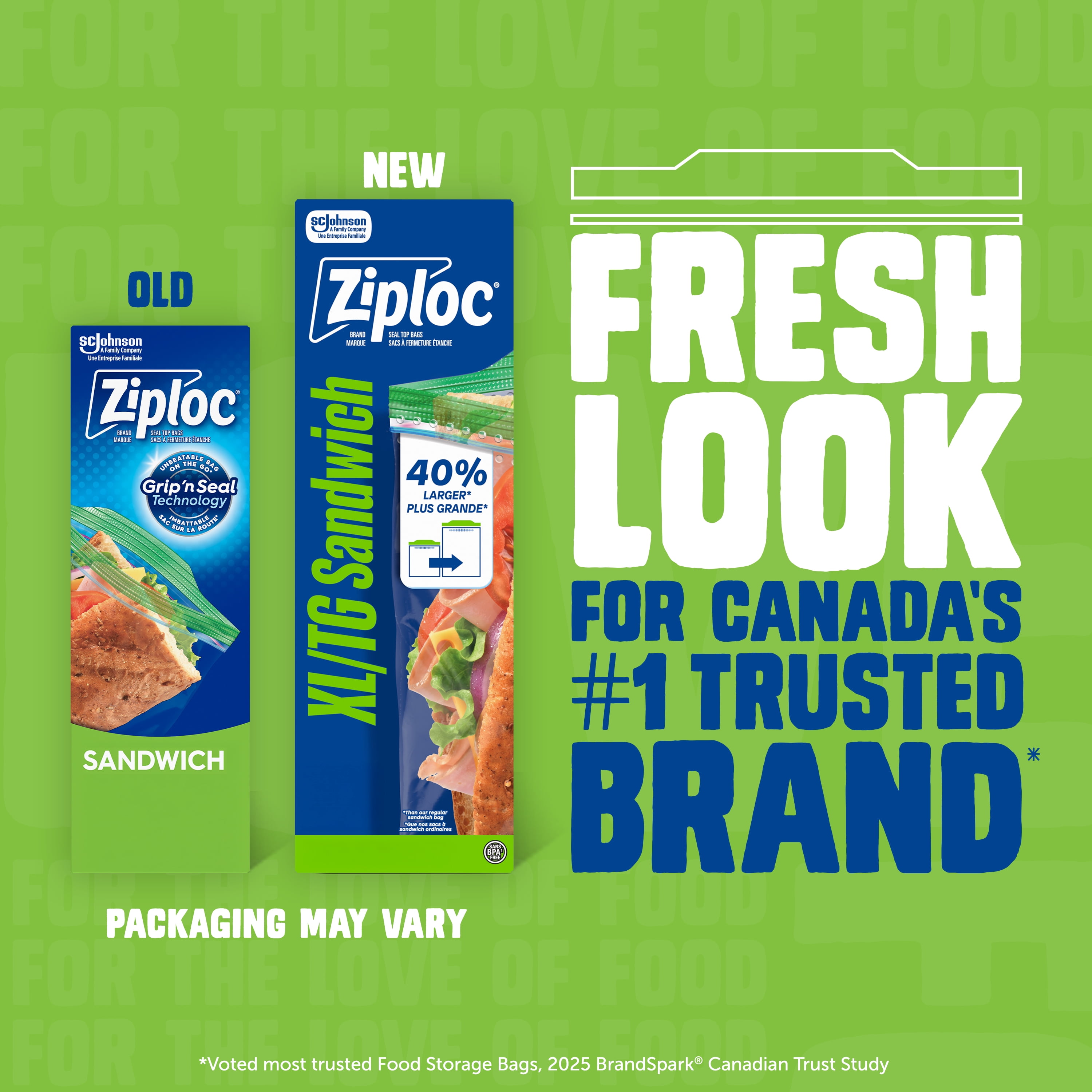 Ziploc® Sandwich Bags with Grip 'n Seal Technology