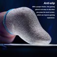 thumbnail image 2 of 1 Paire de Gants de Jeu Réutilisables Antidérapants Absorption des Doigts Accessoires de Jeu Sensibles Blanc Bleu, 2 of 9