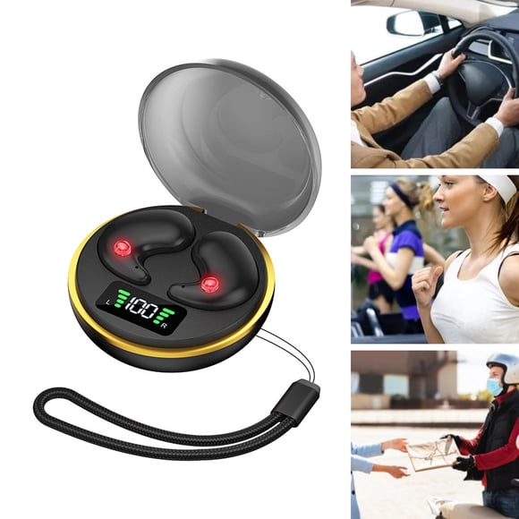 BT5.3 Sleep Earphones, Immersive Utral Ear Clip Headphones with Digital Display, Sports Earbuds with Charging Case for Home, Sleeping, Sports