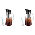 thumbnail image 1 of 2X Cold Brew Coffee Maker, Iced Coffee Maker Machine, Cold Brew Tea Pitcher Glass and Airtight Lid Coffee Pot 1.2L, 1 of 5