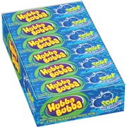 Hubba Bubba Sour Blue Raspberry Max Bubble Gum, 90 Pieces Box