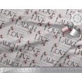 thumbnail image 3 of Soimoi polyester Crepe Fabric Floral Love Text Printed Fabric 1 Yard 52 Inch Wide, 3 of 5