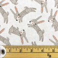 thumbnail image 3 of FABRIC CREATIONS White Grey Rabbits Fat Quarter 45 × 53 cm (18 × 21 in), Forest, 18x21, 3 of 4