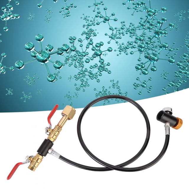 Refill Adapter For , Soda Maker Connector Charging Adapter CO2 Hose With Gauge, CO2 Cylinder Refill Connector Beer For Soda