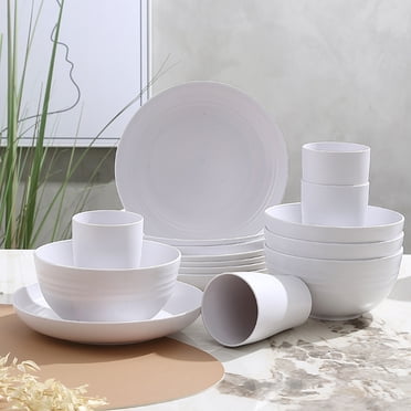 Plates and Bowls Sets,Dinnerware Sets 16 Pieces Dinner Set,Plates Pasta Bowls Soup Bowls Dish Sets,Dark Colored Bowls Cups and Plates Set for Dinner Soup Bowls Plates and Cups Tableware Gift Set