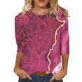 thumbnail image 1 of 2025 T-Shirt à Col Rond Manches Longues pour Femmes Mi-Long Printemps pour Femmes T-Shirt à Manches Longues en Spandex Hauts Imprimés Décontractés T-Shirt à Manches Longues en Spandex pour Femmes, 1 of 3