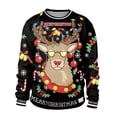 thumbnail image 2 of XZNGL Chandail de Noël Laid Homme Vêtements de Noël Décontractés Hauts Amples Jour de Noël Manches Longues Col Rond Chandail Manches Longues pour Homme Chandail Laid Noël, 2 of 6