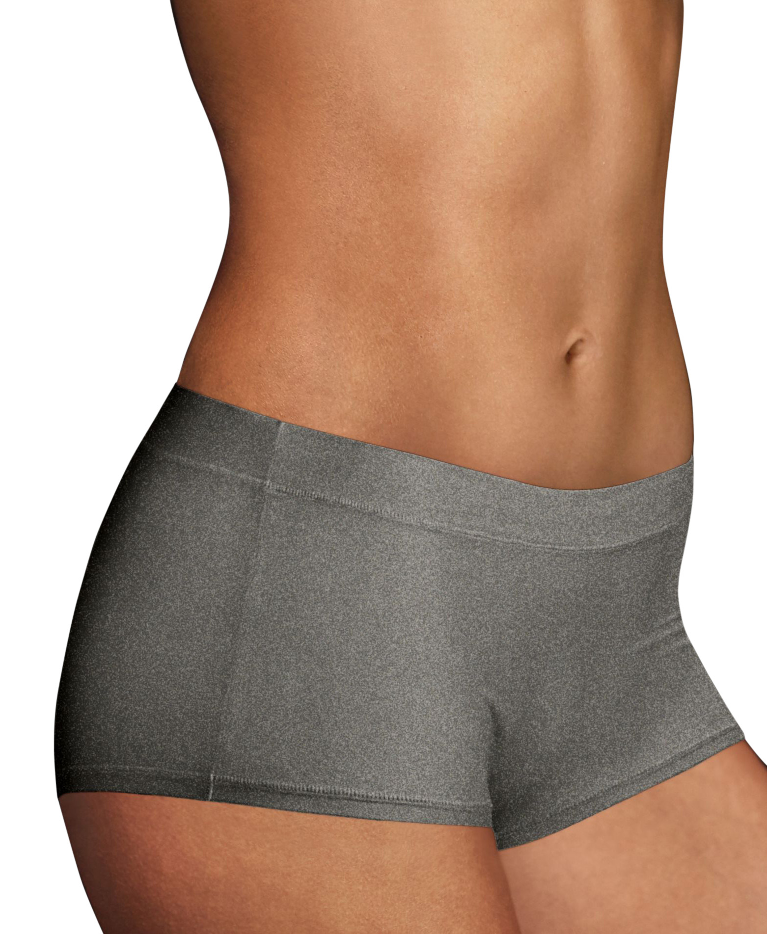 Maidenform Womens Dream Tailored Cotton Boyshort, 7, Charcoal Heather