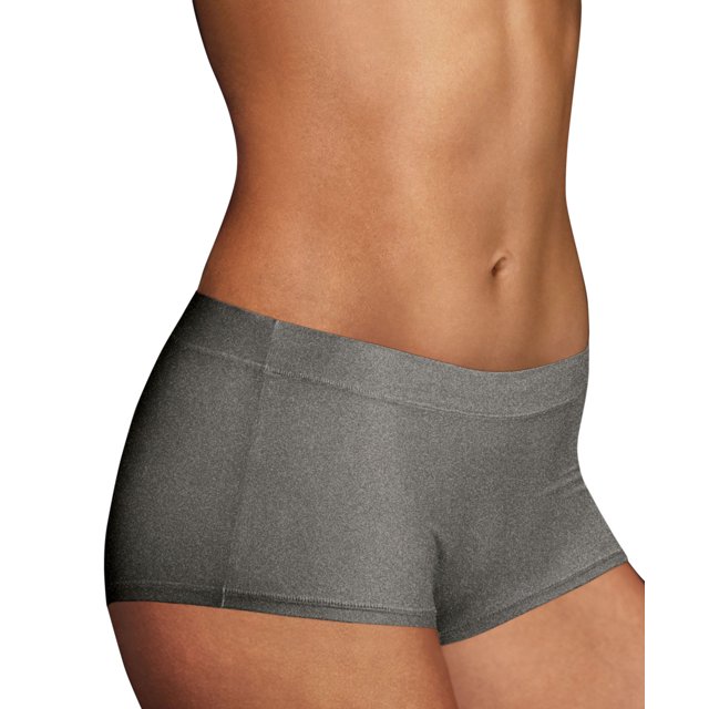 Maidenform Shorty en Coton pour Femmes, 7, Charbon Chiné