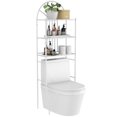 thumbnail image 1 of Gymax Bathroom 3-Tier Metal Storage Rack Over the Toilet Space Saver White, 1 of 10