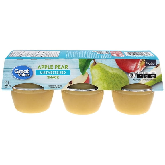 Great Value Apple Pear Unsweetened Snack