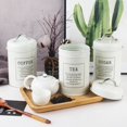 thumbnail image 4 of Rongfmy Metal Kitchen Canister Set coffee and tea Sugar Storage Jars Containers for A White, 4 of 9