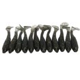 thumbnail image 3 of 12pcs 70mm / 2.9g T Queue Appât Mou PVC Paddle Queue Artificiel Doux vers Appât Pêche LureFlash Gris, 3 of 14