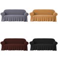 thumbnail image 3 of CAROOTU High Elastic Sofa Cover All-Protection Solid Color Non-slip Universal Fabric, 3 of 5