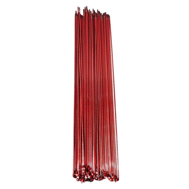 Almencla 36pcs Spokes & Nipples, J-Bend Spoke Bike Spoke 268mm Red 36PCS
