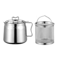 thumbnail image 1 of GUOOL Stainless Steel Deep Fryer Pot Keepers for Cooking Oils Storage Baking 1.5L, 1 of 9