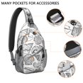 thumbnail image 3 of Tropical Seafood and Beach Themed Lightweight Sling Backpack Multipurpose Crossbody Bag with Layered Storage Durable and Stylish for Travel Hiking and Daily Use, 3 of 3