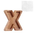 thumbnail image 1 of XZNGL Personalized Wooden Name Money Box Wooden Deposit Box Twenty Six English Letters, 1 of 6