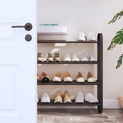 TIMIFIS Shoe Rack Shoe Rack-Shoe Rack Storage Organizer With 4 Tiers Metal Shelves For Bedroom- Closet- Entry- Dorm Room New Home Essentials