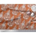 thumbnail image 3 of Soimoi Modal Satin Fabric Leaves & Floral Block Print Fabric by The Yard 42 Inch Wide, 3 of 3