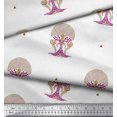 thumbnail image 2 of Soimoi Georgette Viscose Fabric Tree Block Print Fabric by The Yard 42 Inch Wide, 2 of 3