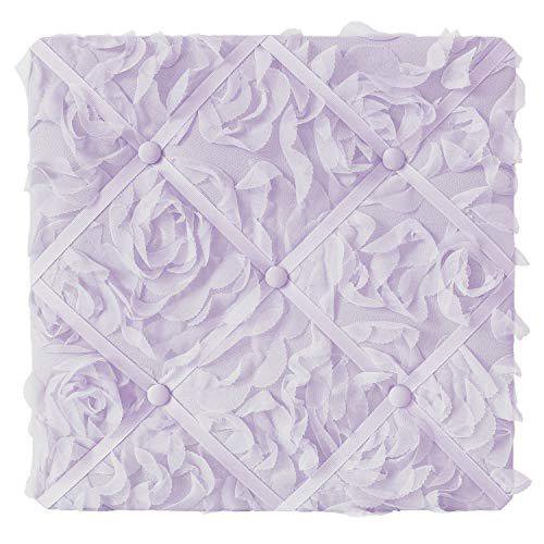 sweet jojo designs purple floral rose fabric memory memo photo bulletin board - solid light lavender flower luxurious elegant princess vintage boho shabby chic luxury glam high end roses