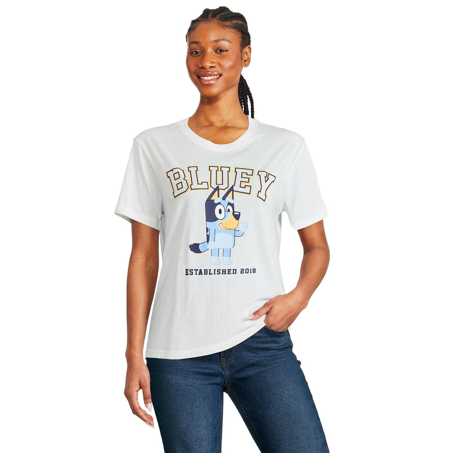 T-shirt à imprimé graphique Bluey pour femmes