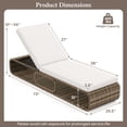thumbnail image 4 of Gymax Chaise Longue avec Dossier Réglable, Coussin et Rangement pour l'Extérieur, 4 of 4
