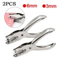 thumbnail image 1 of 2PCS 3/6mm Handhold Single Hole Punch Metal Puncher Tools For Scrapbooking Cards, 1 of 11