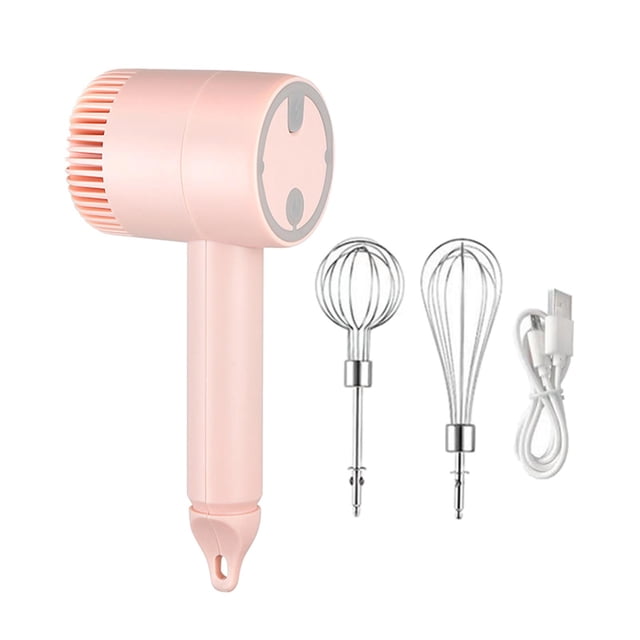Abbracc Batteur à Main Compact avec Fouet en Acier Inoxydable Batteur Électrique pour Mousse Rose