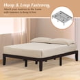 thumbnail image 3 of Costway Queen Size Wood Bed Frame & 8" Foam Mattress Set CertiPUR-US Certified Espresso, 3 of 9