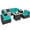 Mélange Brun/noir/turquoise, variante sur Costway Ensemble de Mobilier de Patio en Rotin 7 Pcs Housse de Table à Foyer 30 Pouces Coussin Canapé Bleu Marine