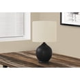 thumbnail image 1 of Monarch Specialties Lighting, 17"h, Table Lamp, Black Ceramic, Ivory / Cream Shade, Transitional, 1 of 5