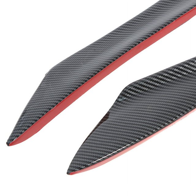4Pcs Carbon Fiber Car Bumper Fin Canard Splitter Diffuser Spoiler Air knife