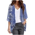 thumbnail image 1 of 2025 Cardigan à Manches Bouffantes à Imprimé Floral pour Femmes, Tricot, Kimono à Manches, Cardigan Ample, Tenues d'Automne pour Femmes, Couvre-Maillot, Blouse Décontractée, Cardigan à Manches Longues pour Robe, 1 of 4