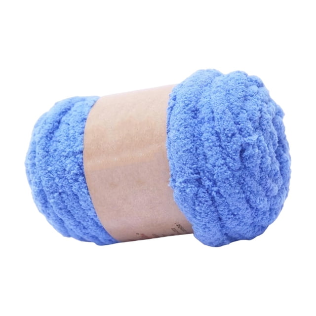 GUOOL Chunky Wool Yarn Hand Knitting Soft Giant Wool Yarn Threads Bulky Yarn for Throw blue