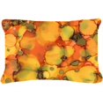 thumbnail image 1 of Abstrait en Tissu Orange & Vert Coussin Décoratif, 1 of 1