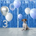 thumbnail image 4 of Langgg 6.5ft Fringe Curtain 0pcs Streamers Party Decorations Tinsel Curtain Backdrop Blue 6.5ft 1Set, 4 of 6
