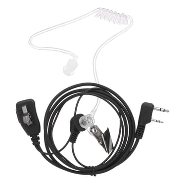 Amdohai Écouteurs Héaphoniques Acoustiques à Tube d'Air Oreillette Casque avec Grand Micro PTT pour Kenwood BAOFENG Bidirectionnel 2 Broches K