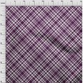thumbnail image 4 of oneOone Cotton Poplin Purple Fabric Check Sewing Material Print Fabric By The Yard 42 Inch Wide, 4 of 4