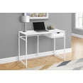 thumbnail image 1 of Monarch Specialties Computer Desk, Home Office, Laptop, Storage Drawer, 42"l, Work, Metal, Laminate, White, Contemporary, Modern, 1 of 4