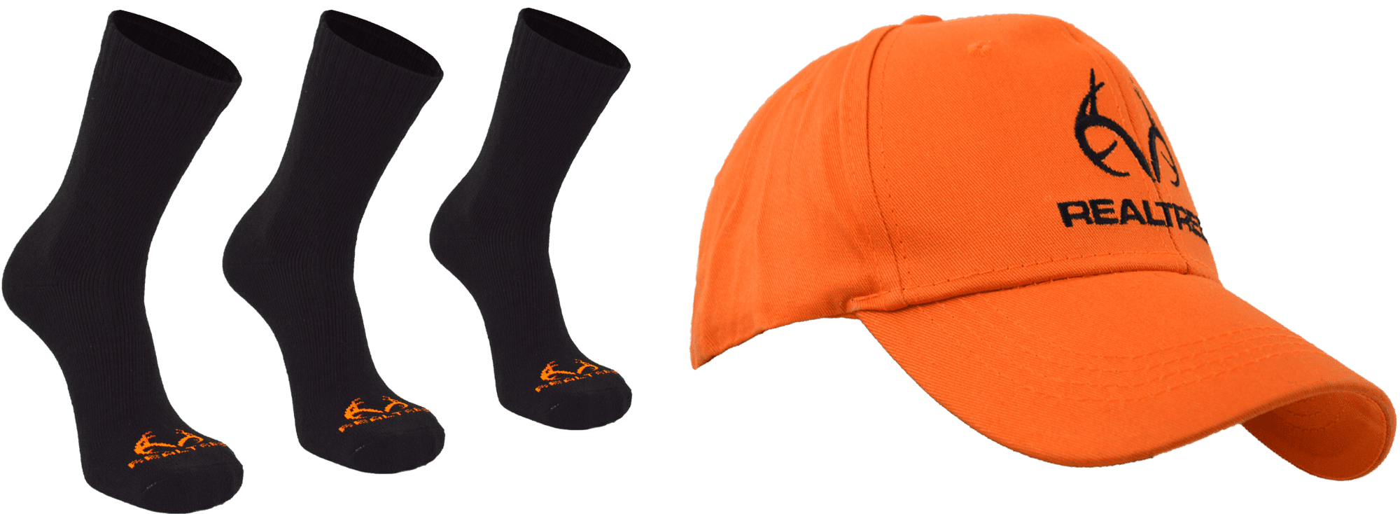 Realtree Men's 4pc Bundle Cap & 3PK Crew Socks